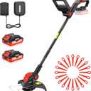 EWORK 2-in-1 Cordless Weed Wacker & Edger, 20V Lightweight Weed Eater, 10 inches
