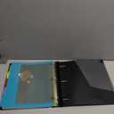 INFUN 1 Inch Telescoping Project Organizer Binder-2PCS,13 Pocket, Customizable Front Cover, 5 Colors Pocket Divider and Plastic Binder Pocket225 Sheet Capacity-Black