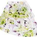 2 x DanceForma Flowers Pattern Ballet Chiffon Wrap Skirts Skwodico WSK2212 (Green, M)