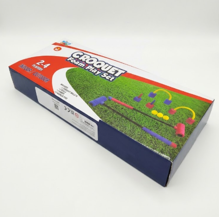 Kids Croquet Set Parent Child Interactive Toy Classic Lawn Croquet Game Set, multi