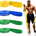 Resistance Bands for Working Out, Pull Up Assistance Bands Set for Men & Women,Latex Workout Bands, Eexercise Bands Resistance for Body Stretching,Muscle Training and Physical Therapy (5pcs) (4PCS)