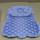 Silicone Bath Pillow for Tub – Ergonomic Bathtub Headrest with Inflatable Air Cushion, NonSlip Suction Cups & Neck/Back Support – Comfortable Spa Bath Accessory for Relaxation (Blue)