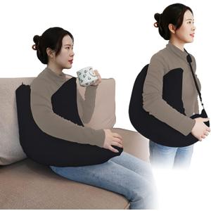 Shoulder Surgery Pillow, Shoulder Pillow with Detachable Sling, Rotator Cuff Pillow for Shoulder Pain Relief, Comfortable Post Shoulder Surgery Pillow, Firm and Removable (Black)