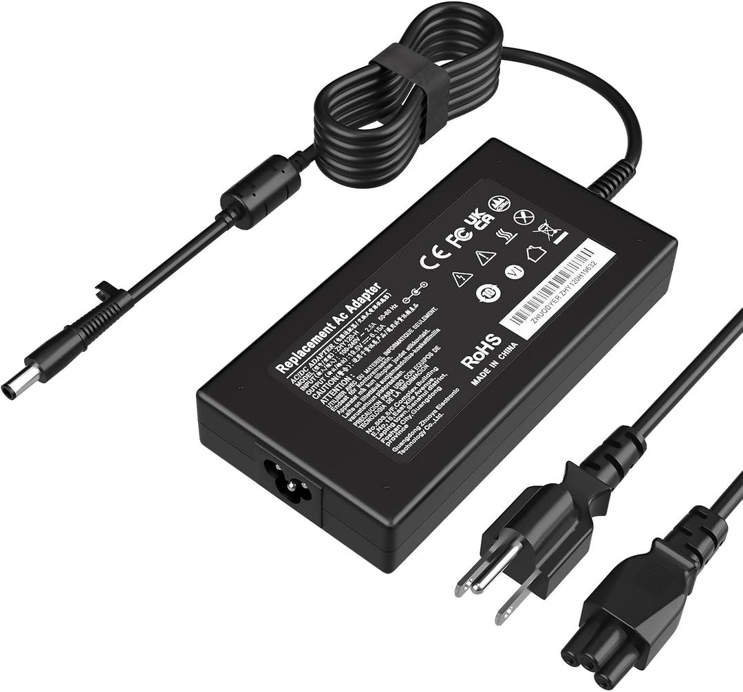 120W Power Adapter for HP Laptop Charger Replacement 7.4 * 5.0MM Connector, Compatible with HP Thunderbolt Dock G4 G2 Elite Mini 600 800 G9 EliteBook 8560w 8730w, Envy/Pavilion DV8 DV7 DV6