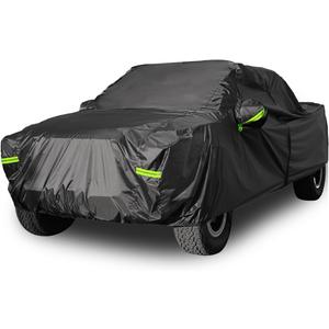 Pickup Truck Cover Waterproof All Weather, Outdoor Indoor Truck Protection Cover for Ford f150 / Chevy Silverado/Dodge Ram 1500, Truck Tarp Cover Black (Length 230 to 242 inch)