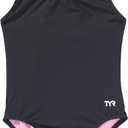 TYR Girls' Durafast Lite Ella Maxfit Swimsuit (Large, Black)