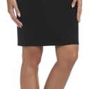 iChosy Women's Stretchy Knee Length High Waist Work Business Bodycon Midi Ponte Pencil Skirt (Medium, Black)