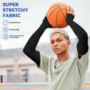 Arm Sleeves for Men Women Upf 50 Compression Arm Sleeve for UV Blocking Protection (Style 01-5 Pcs : Black+white+gray+blue+skin)