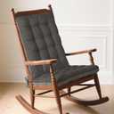 Rocking Chair Cushion Indoor Extra Large Rocking Chair Pads High Back Non Slip Textured Seat and Back Cushion Set with Ties for Wooden Rocker 1 Pack 20x20 Inch Dark Grey