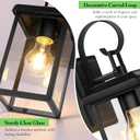 BesLowe 2-Pack Outdoor Wall Light Fixtures, Exterior Lighting Fixtures Wall Mount, Waterproof Porch Lights Outdoor Wall Sconces Lanterns, Modern Outside Lights for House Front Door Garage, Black