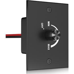 GZV 12V LED Dimmer Switch for RV Lights, PWM Dimming Switch for RV Camper Trailer Van Truck Cars, DC12-24V 72W Low Voltage, Works with LED Lights (Black)