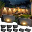 Fence Lights Outdoor 10 Pack, Waterproof IP65 Deck Lights with 3 Modes High Brightness LED Step Lights for Outside, Backyard, Railing, Patio, Pool, Garden