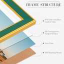 20x20 Faux Leather Frame, 20 x 20 Luxury Modern Picture Frame, Leather Texture with Gold Trim Poster Frame for Art Prints, Posters, Photos, Home Wall Decor & Gallery Display, Green, 20x20in