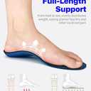 Walkhero Plantar Fasciitis Insoles - High Arch Support Inserts for Men and Women, Flat Foot Orthotic Insoles, Relieve Foot Pain and Fatigue (Mens 4-4 1/2 | Womens 6-6 1/2 Blue)