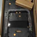 Heavy-Duty Foldable Platform Cart with 6 Wheels & 2000 LB Capacity - 360 Swivel & Fixed Casters, Collapsible Push Cart Dolly Black Plastic Trolley, 5" Wheels, Spare Tire & Anti-Collision Corners