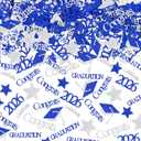200Pcs Blue and Silver 2026 Graduation Table Confetti, Graduation Confetti 2026 for Tables 2026 Graduation Party Table Decorations Blue and Silver