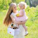 AIXIANG Baby Diaper Caddy Organizer,Portable Nursery Essentials Storage Diaper Caddy for Newborn Boy and Girl (Grey)