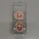 Bibs Pacifiers Color Collection, Set of 2 BPA-Free Latex Pacifiers Made in Europe, Round Nipple Baby Pacifier. (0+ Month (Pack of 2), Blush / Ivory)