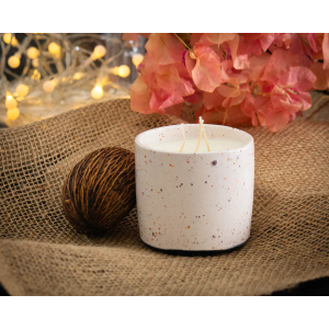 Handmade Ceramic Soy Wax Candle - White 16Oz
