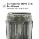 Baby Brezza 10 Minute SuperQuick Bottle Sterilizer + Dryer - Large 8 Bottle Capacity - Steam Sanitization Universal Fit for All Bottles: Plastic + Glass + Pacifiers + Breast Pump Parts, Matte Black