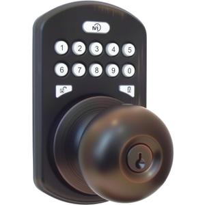 Keyless Entry Door Lock, Digital Door Knob with Keypad Electronic Smart Locks with 15 User Codes for Bedroom Front Doors, One-Touch Locking, Easy Installation (Oil Rubbed Bronze)