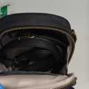 Yarnic Small Crossbody Bag, Vegan Leather Cell Phone Purse for Women, Vintage Wallet Bag with Card Slots (Black-leather Strap)