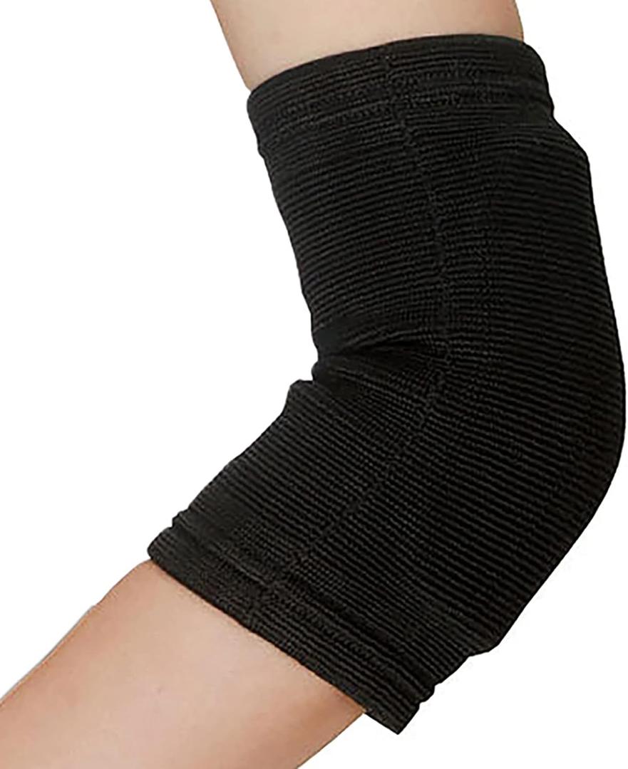 D&M Elbow Pad Sleeve, 12mm Thick pad, 1pc, Made in Japan, 737 (Large, Black)