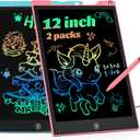 EooCoo Toys for Ages 3-8, 12 Inch LCD Writing Tablet 2 Pack, Todder Kids Easter Gifts, Electronic Drawing Board, Kids Drawing Pad, Birthday Gifts for Boys & Girls, Kids Travel Essential - 12 Inch