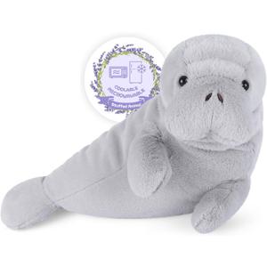 SuzziPals Heatable & Coolable Manatee Plush, Microwavable Stuffed Animal Heating Pad for Soothing & Relaxation, Lavender Scented Stress Relief Toy, Manatee Gifts for Kids, Cuddleable Stuffed Animal