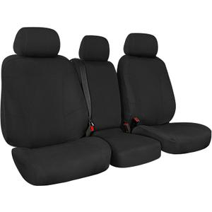 SAPUBK Custom-Fit Front Seat Covers Replace for 2011-2014 Ford F150-F550 40/20/40 Split Seat with Opening Center Console, Premium Neoprene with Composite Soft Foam Lining Breathable Seat Cover (Black)