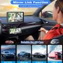 Portable Wireless with Apple CarPlay and Android Auto Screen for Car, 7" HD Touch Screen Car Stereo with Mirror Link, Bluetooth 5.2, Backup Camera, AUX,FM Transmitter for All Vehicle