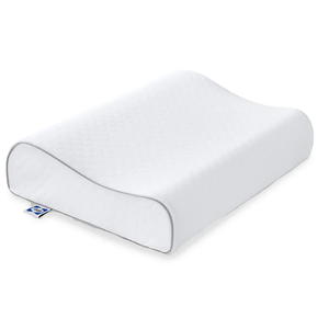 Sealy Contour Curve Memory Foam Bed Pillow for Pressure Relief, Adaptive Memory Foam Pillow with Washable Knit Cover, Standard, 15L x 20W in x 5H in,White