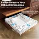 Pull Out Cabinet Organizer, Expandable Width (12"-18") and Depth (13.7"-23.6"),Pull Out Drawers for Cabinets, Slide Out Drawers for Kitchen Cabinets with Sturdy Metal Pull Out Shelves, White