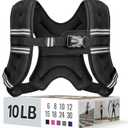 Weighted Vest for Women & Men with Reflective Stripe and Adjustable Buckle, Comfortable & Durable Rucking Vest for Walking, Running & Strength Training (10 lb, Black)