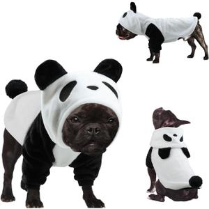 HOTUMN Panda Dog Halloween Costume - Pet Halloween Cosplay Hoodies Cute Puppy Panda Costume, Hoodie Warm Outfits for Small and Medium Dogs (Medium)