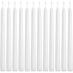 36 Pack White Taper Candles, 7-8 Hours Burn Time, Unscented and Smokeless, 4/5 x 10 Inch Dinner Candle Set for Household, Wedding, Party and Home Dcor Candlesticks