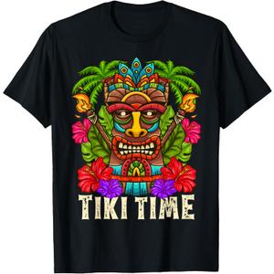 Tiki Hawaii Hawaii Aloha Hula Surf Island Party Gift T-Shirt, L