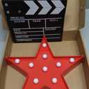 Movie Theater Decor,Film Clapper Board and Light LED Star Sign Movie Props for Night Decorations,Home Room Theater Decor Party Supplies