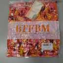 BTFBM Womens Spring 2026 Casual Maxi Dresses Short Sleeve Smocked Tiered Floral Boho Long Beach Dress with Pockets (Orange, M)