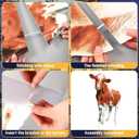 4 pcs Large Christmas Nativity Set 55.12 inch Tall Stand Ups Cardboard Cut Out Set Include Stable Sheep Cow Donkey Life Size Cardboard Cutout for Xmas Vacation Bible School Decor Supplies