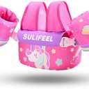 SULIFEEL Toddler Swim Vest for 20-66 lbs Kids Floaties Swim Jacket with Arm Water Wings for Girls Boys 2 3 4 5 6 7 Years Old Sea Beach Pool