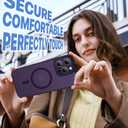Faiono Magnetic for iPhone 15 Pro Max Case [Full Camera Protection][Military-Grade Protection][Compatible with MagSafe] Shockproof Protective Slim Phone Case for iPhone 15 Pro Max, Dark Purple