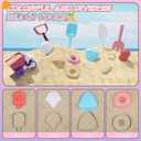 Sandbox with Lid, Kids Construction Sand Box with Excavator, Crane, Molds for Sensory Play, Toddler Outdoor Indoor Toys for Boys Girls Ages 3+ (Pink)