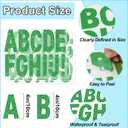 24 Sheets Large Letter Stickers 4 Inch Big Font 282 Pcs Glitter Alphabet Number Stickers Self Adhesive Stick on Letters for Poster Board Bulletin Board Mailbox Crafts Classroom Home Decor(Green)