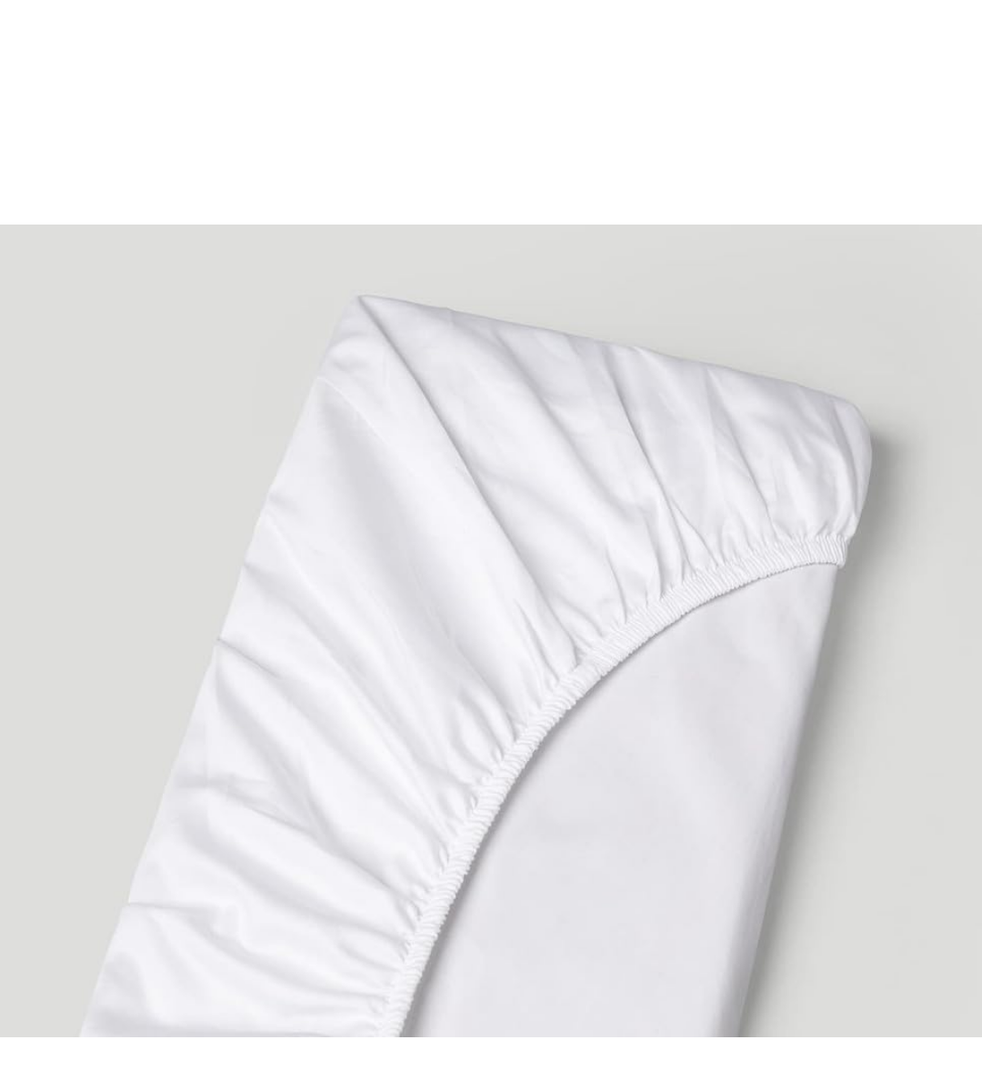 Bottom Fitted Sheet, 1000-Thread-Count Egyptian Cotton Single Fitted Sheet Only, Deep Pockets California King Fitted Sheet, Fits Upto 10-Inches Mattress - White