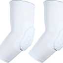 VOCOSTE 2pcs Elbow Brace, Compression Support Sleeve for Joint, Elbow Pad Sleeve for Women Men, White, L Size