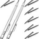 NEPAK 2 Pack Tungsten Carbide Scriber with Magnet,with Extra 12 Replacement Marking Tip,Etching Engraving Pen for Glass/Ceramics/Metal Sheet