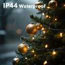 Outdoor String Lights, 6.6Ft 300LED Christmas Tree Light Warm White 5V 2A, 8 Modes Long LED Fairy Lights for Christmas Tree, Wedding, Easter, and Garden Decorations