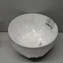 WSMKSZ 12 Inch Large Plant Pots for Indoor or Outdoor Plants, Wide Water Ripples Flower Pots with Drainage Holes & Saucer, Plastic Planters Set for Garden & Home Decor (White)