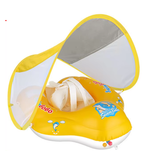 Swimbobo Baby Swimming Float Kids Inflatable Swim Ring with Safety Support Bottom Swimming Pool Accessories for 3-36 Months Size L